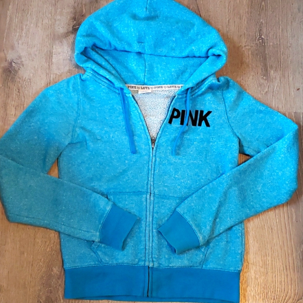 PINK Victoria Secret front zip hoodie size medium